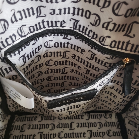 Juicy Couture Velour Black Liquorice Big Spender Mini Backpack NWT main image 5